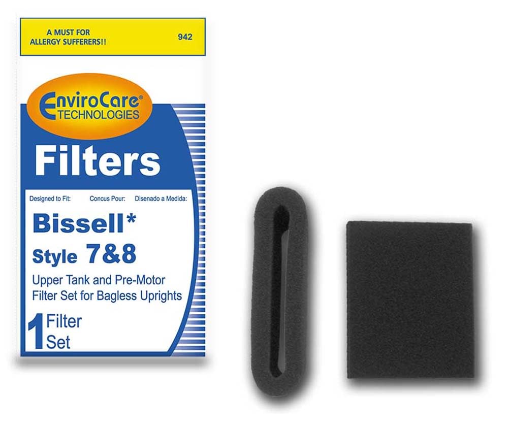 Envirocare Premium Replacement Pre Motor Foam Vacuum Cleaner Filter Made To Fit Bissell Style 7/8/14 1 Upper Tank Filter And 1 P