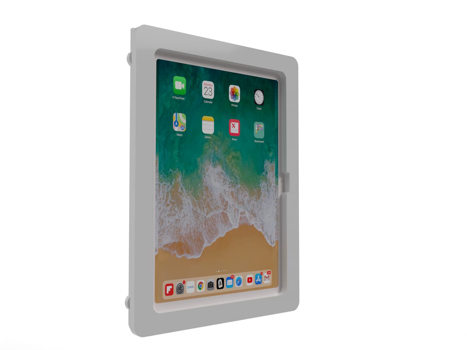 Tabcare Anti Theft Acrylic Vesa Enclosure For Apple Ipad 10 10.9' 2022 With Free Wall Mount Kit & 90 Degree Angle Usb C Charge Cable (Ipad 10 10.9', White)