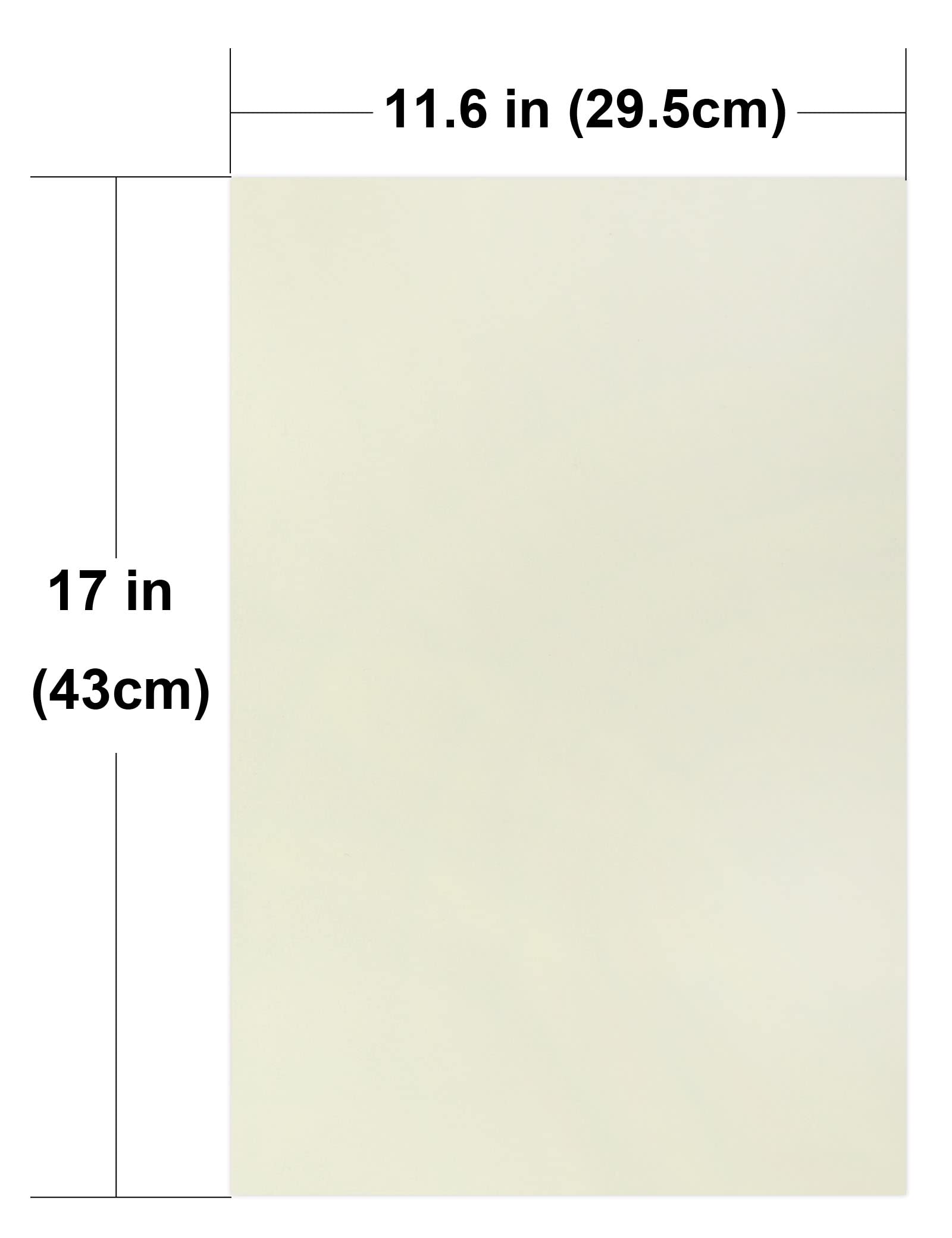 Mr.Power 11.6 X 17 Inch Diy Blank Guitar Bass Pickguard Material Scratch Plate Sheet Backplate For Strat Tele Fender Guitar Jazz P Bass Custom (3Ply Cream)