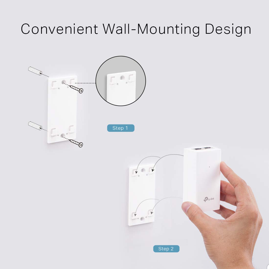 Tp Link Poe Injector | Poe Adapter 24V Dc Passive Poe | Gigabit Ports | Up To 100 Meters(325 Feet) | Wall Mountable Design (Tl P