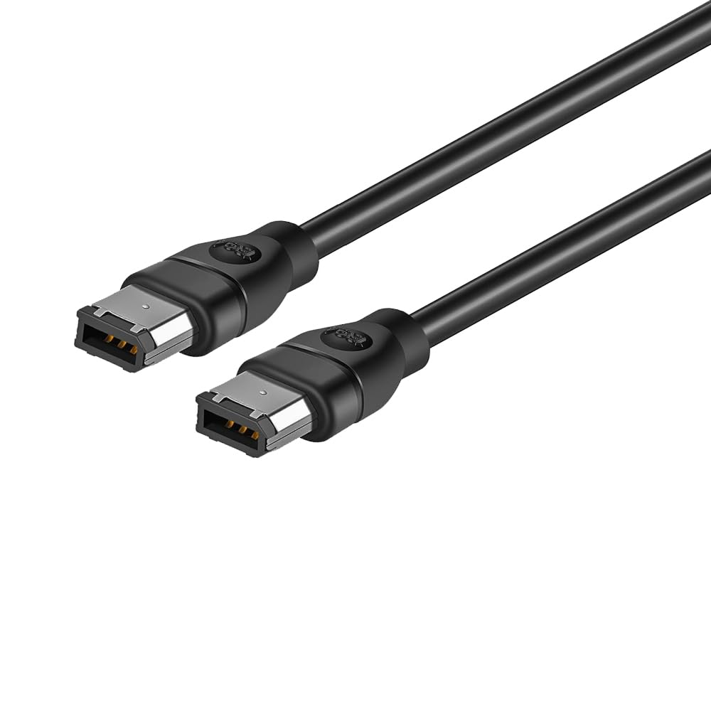 Herfair Firewire Cable Ieee 1394 6Pin To 6Pin Wire Firewire 400 Cable For Dv Camera Camcorder (6Ft, Firewire 400 6Pin To 6Pin)