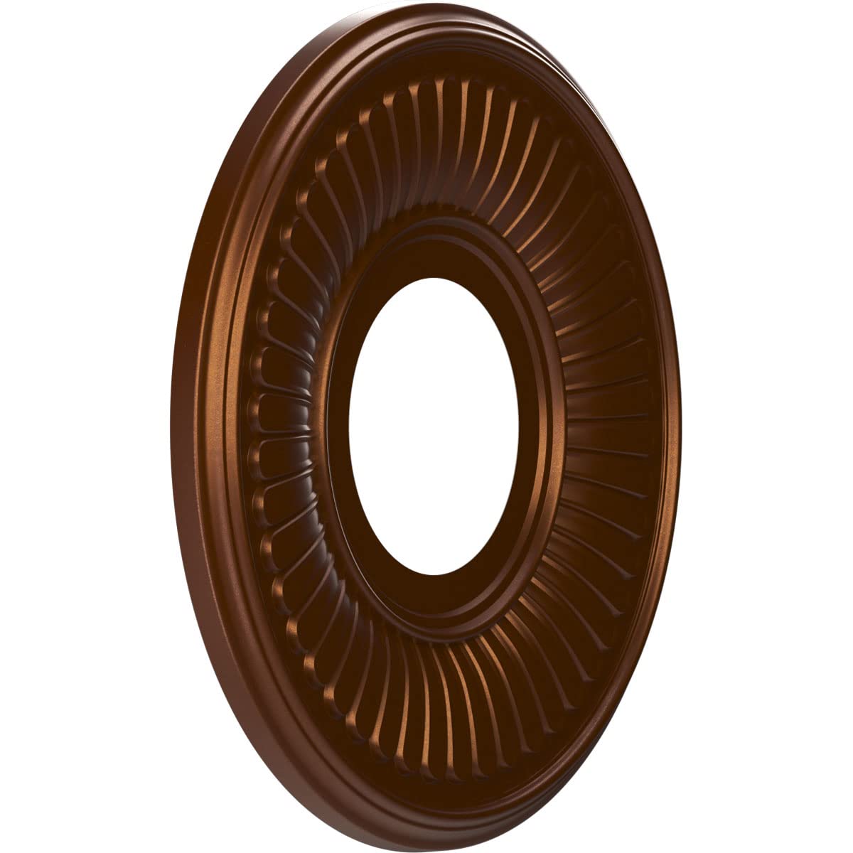 Ekena Millwork Cmp10Becdc Berkshire Thermoformed Pvc Ceiling Medallion (Fits Canopies Up To 4 1/2), 10Od X 3 1/2Id X 3/4P, Metal