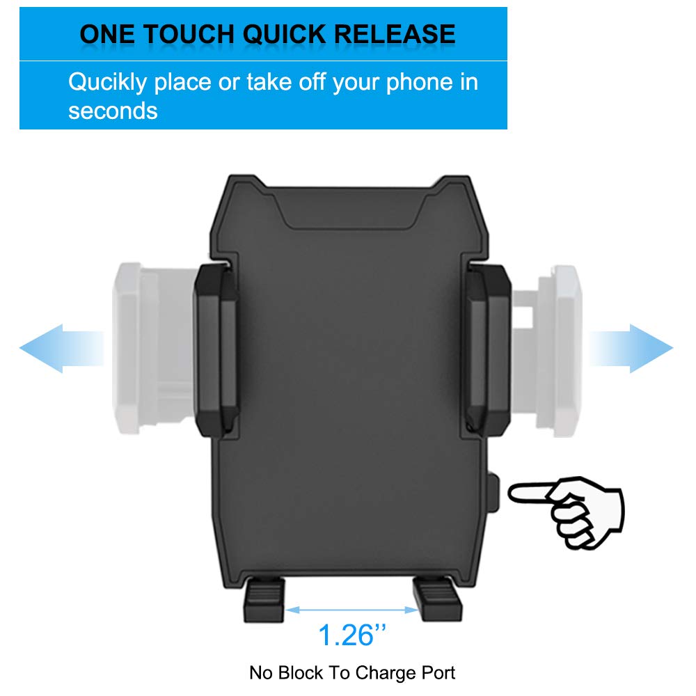 Woleyi Fast Charging Car Phone Holder, Dual Usb Port Car Charger Mount 360 Degree For Iphone 11 Pro Max 11 Xr Xs 8 Plus 8 And Al