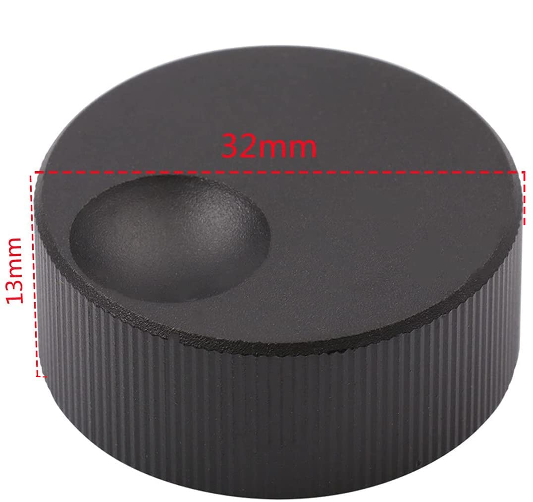 Szliyands 2Pcs 32 X 13 Mm Aluminum Alloy Potentiometer Control Knob Volume Audio Electric Guitar Bass Screw Type,For 6Mm Diamete