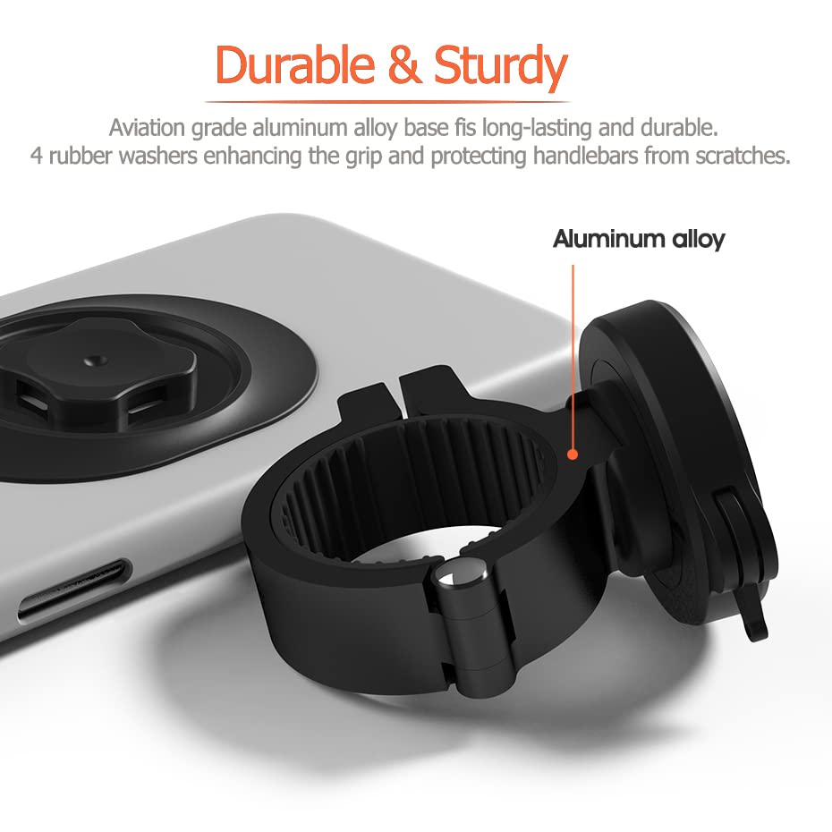 Sincetop Bike Phone Mount, Quick Release Motorcycle/Bicycle Phone Holder - Robust Aluminum Stem Phone Mount For Mtb/Mountain/Roa