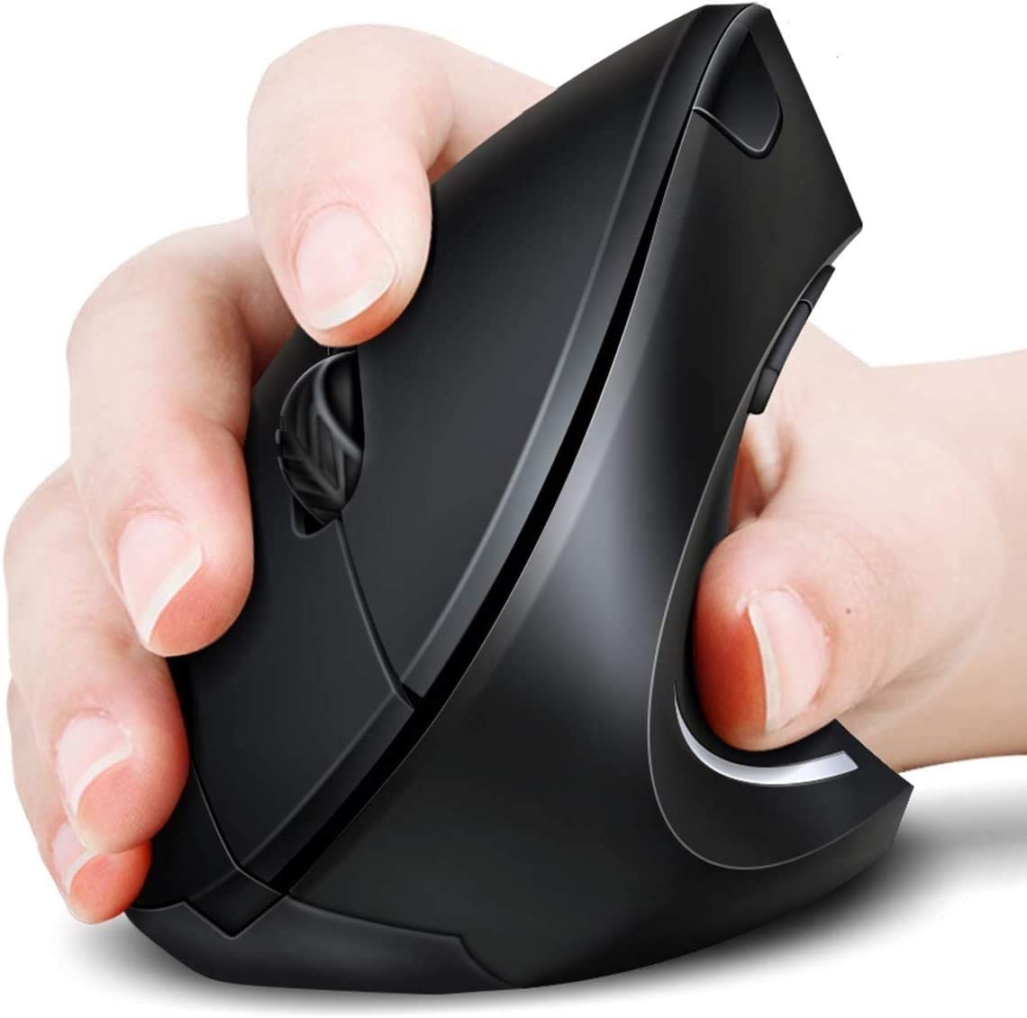 ASOYIOL Ergonomic Mouse Wireless, Vertical Mouse with USB Receiver,6 Buttons 800/1200/1600 Computer Mouse for Laptop PC(Right Ha
