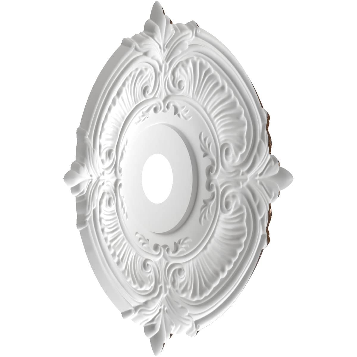 Ekena Millwork Cmp22Atamb Attica Thermoformed Pvc Ceiling Medallion (Fits Canopies Up To 7 3/4''), 22''Od X 3 1/2''Id X 1''P, Te
