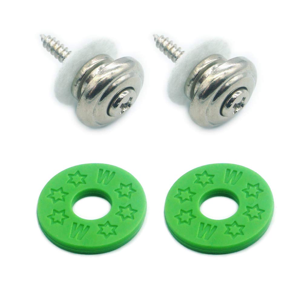 1 Pair of Guitar Strap Lock Strap Buttons End Pins for Electric Acoustic Classical Guitar Bass Ukulele Mandolin, Mushroom Head+M