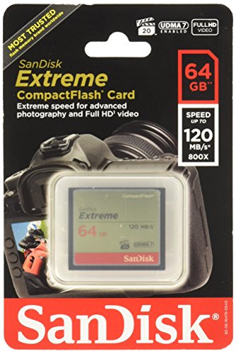 Sandisk Extreme Compactflash Memory Card   64 Gb (Sdcfxs 064G A46)