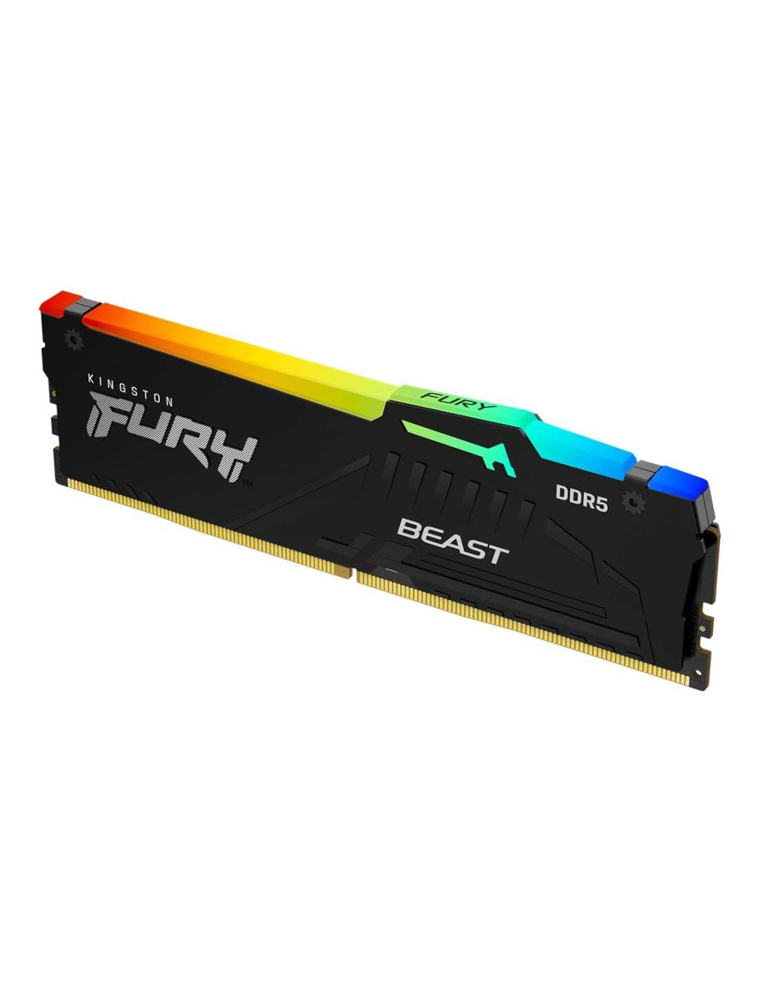 Kingston FURY Beast 32GB 6000MT/s DDR5 CL36 RGB Desktop Memory Single Module | Infrared Syncing | AMD Expo | Plug N Play | KF560