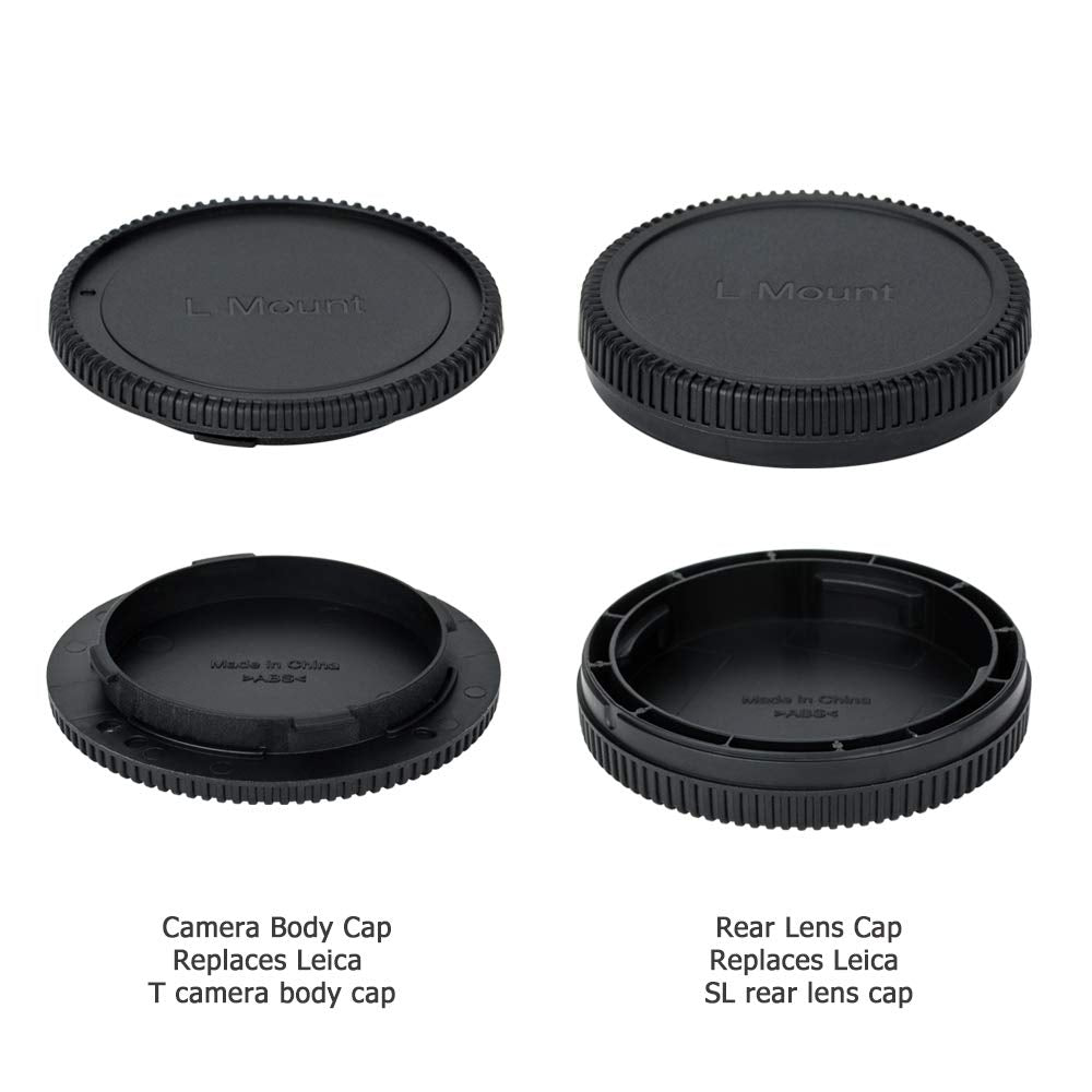 (2 Packs) Body Cap And Rear Lens Cap Kit For Leica L Mount Cameras And Leica L Mount Lens, Fit Panasonic S5Ii Dc S5M2 S1 S1R S1H