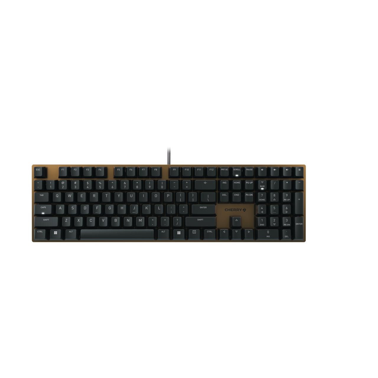 Cherry Kc 200 Mx Mechanical Office Keyboard With New Mx2A Switches. Modern Design With Metal Plate Frame. (Bronze W/Mx2A Brown S