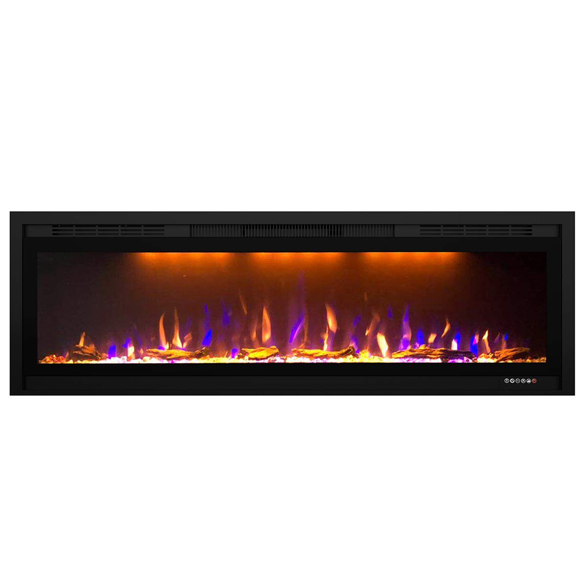 Valuxhome 50'' Royal Slim Electric Fireplace Built In With Remote Control,750/1500W