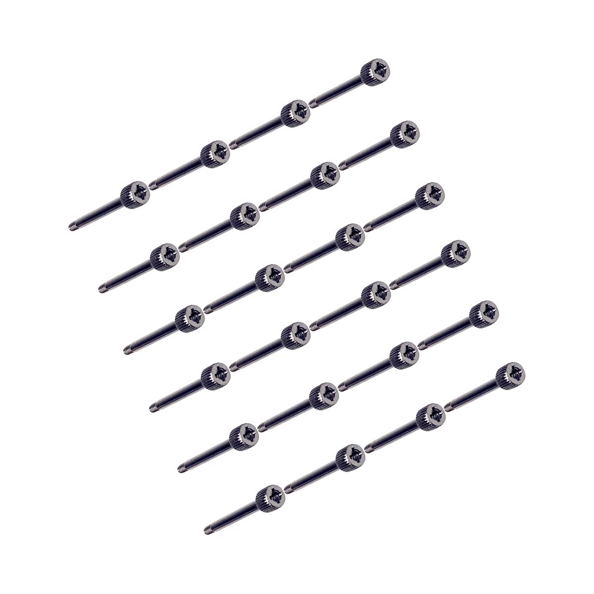 Apevia Cs L63231 24 Screw Set T6#32 * 31 For Radiator Cpu Liquid Cooler (Connectable Screws), 24 Pack