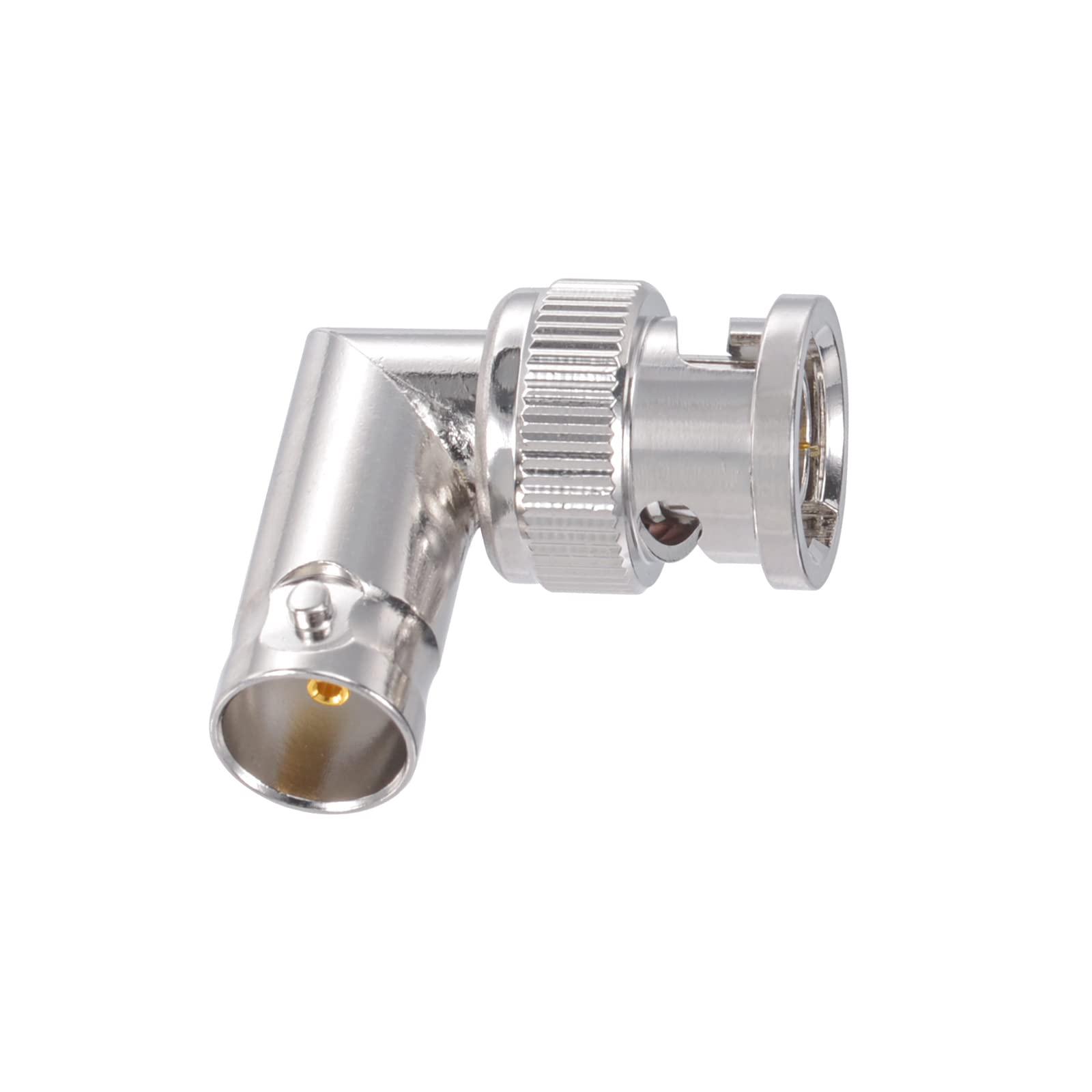 Superbat Bnc Male To Female Adapter 75 Ohm Bnc Right Angle Connector For 3G/6G Hd Sdi Cable Switcher Cctv Video Transmitter Came