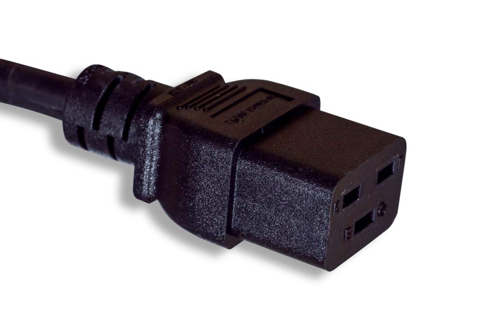 Cablelera North American Power Cord Extension, Nema 5 15P To C19, 8', 14 Awg, 15A, 125V (Zwacpfac 08)