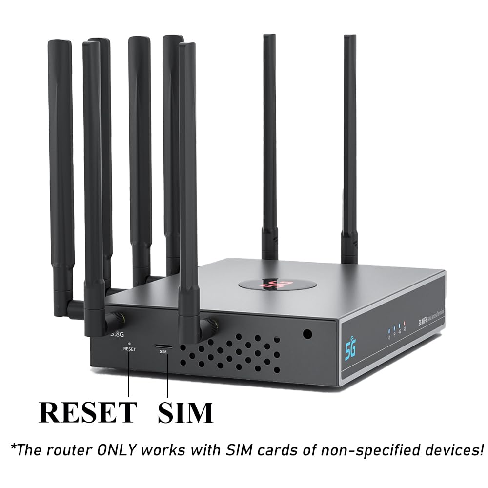 Uotek 5G Sim Card Router Cpe, Wifi 6 Router 5G Modem Dual Band Nsa Sa With Sim Card Slot For Smarthome Office Indoor High Speeed