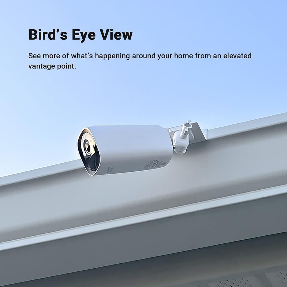 Holicfun Outdoor Security Camera Gutter Mount, Universally Compatible With Ring, Blink, Eufy, Wyze, Google Nest, Arlo, Simplisaf