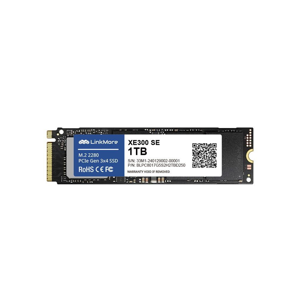 Linkmore Xe300 Se 1Tb Pcie Gen3 Nvme M.2 2280 Internal Solid State Drive, Gen3.0X4 Read Speed Up To 2100Mb/S For Latop And Pc