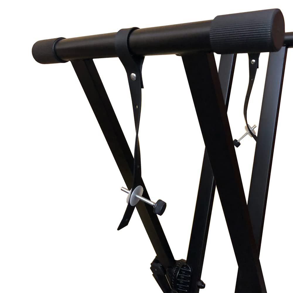 Rockjam Xfinity Heavy Duty, Double X, Pre Assembled, Infinitely Adjustable Piano Keyboard Stand With Locking Straps