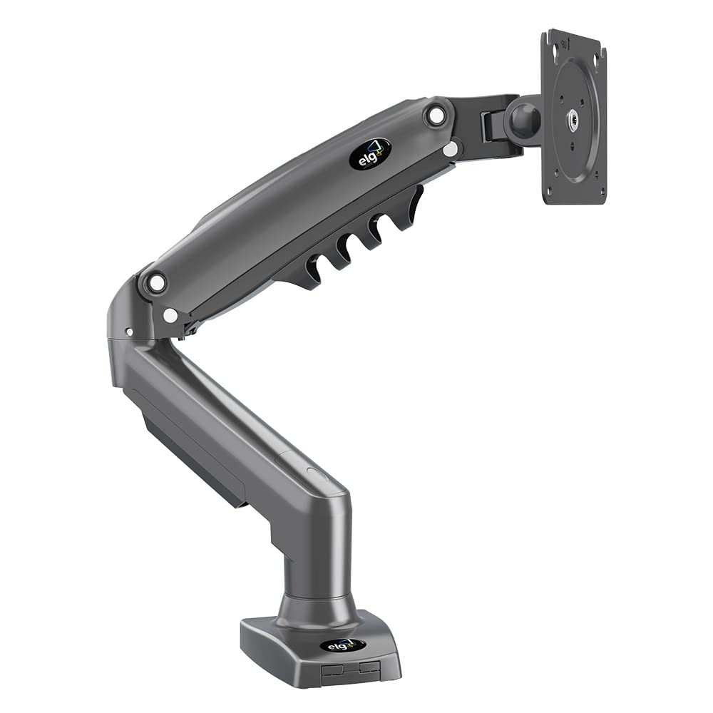 Elg Full Motion Swivel Monitor Desk Mount Stand Gas Spring For 17    To 35'' Display (4.4Lbs To 19.8Lbs Load), Computer Monitor