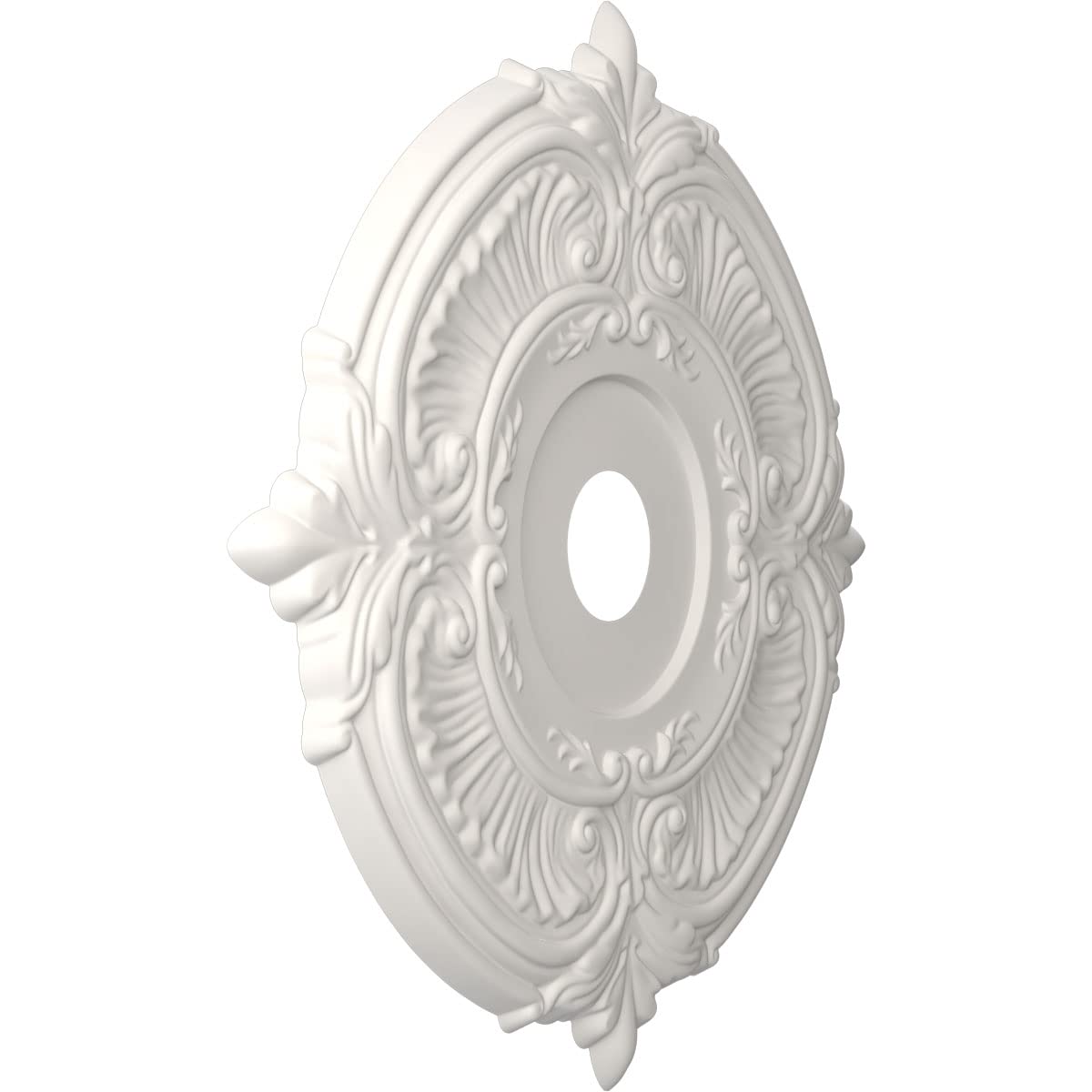 Ekena Millwork Cmp22Atgbw Attica Thermoformed Pvc Ceiling Medallion (Fits Canopies Up To 7 3/4''), 22''Od X 3 1/2''Id X 1''P, Ul