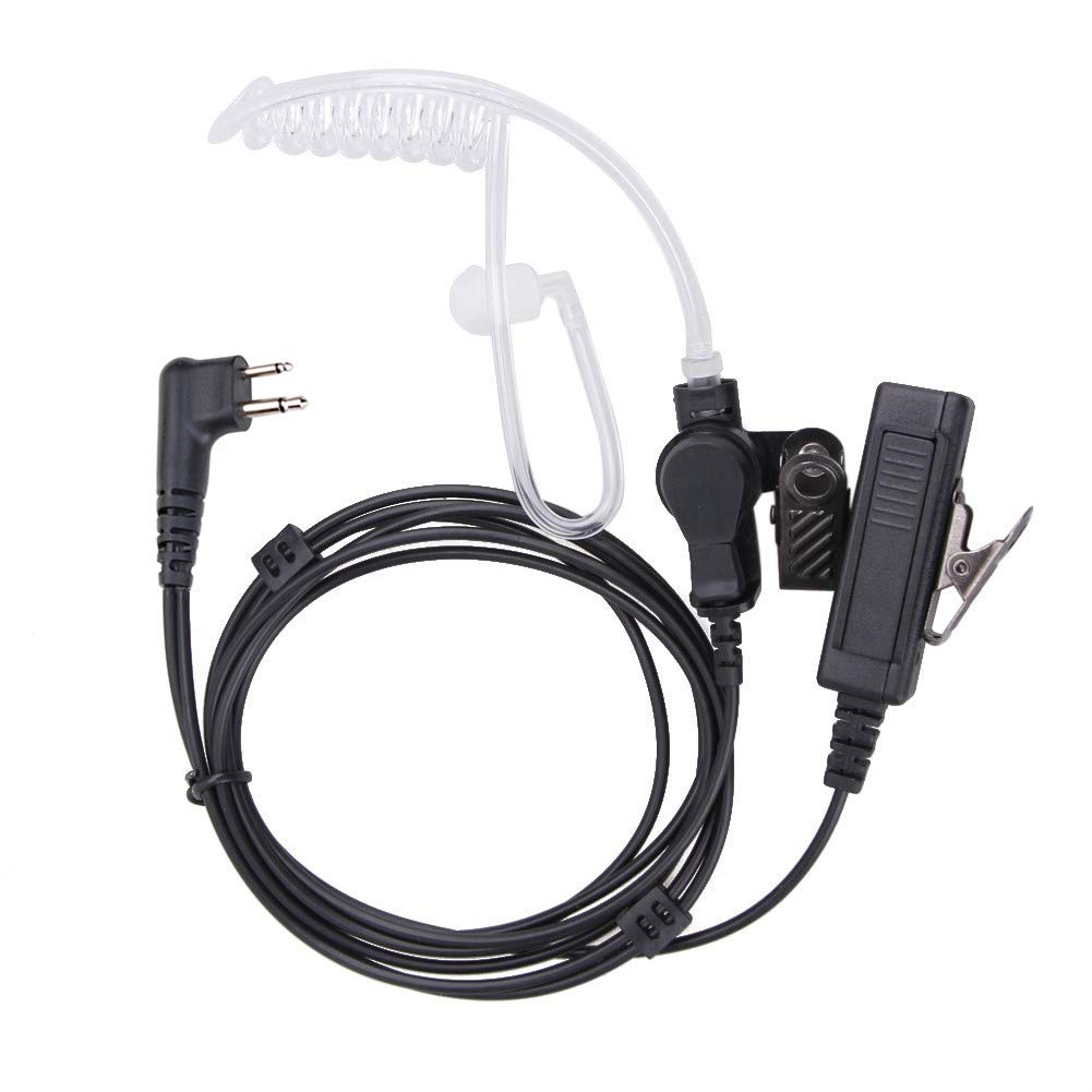 Leimaxte Rdm2070D Earpiece For Motorola,Compatible Cls1110 Cls1410 Cp185 Cp200D Rdu4100 2 Way Radio Headset With Mic Ptt 2 Pin Fbi Security Acoustic Tube Surveillance E Walkie Talkie Headphone