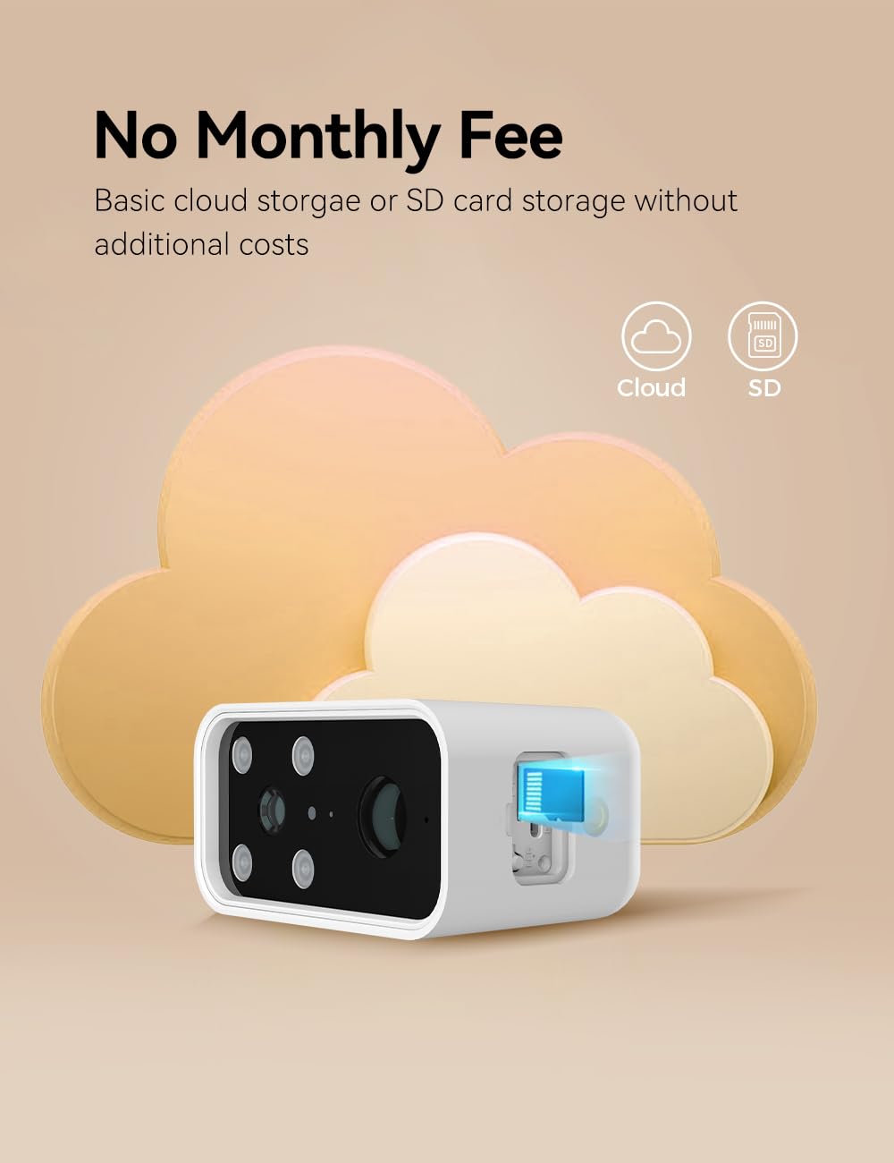 3 Link Solar Camera Outdoor Wireless, Battery Security Cameras With Solar Panel For Home Security, No Monthly Fee, Motion Detect