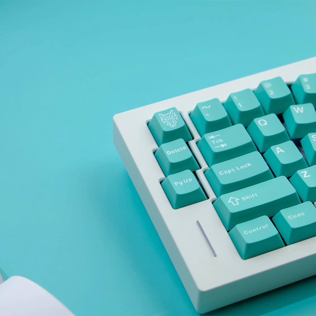 114 Keys Pbt Doubleshot Keycaps Cherry Profile Mint Blue Keycap Set Fit For Cherry Mx Switches Alice Keyboard Mechanical Keyboar