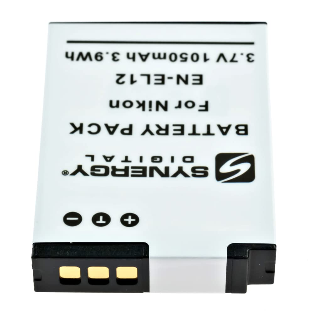 Synergy Digital Digital Camera Batteries, Compatible With Nikon En El12, Enel12, 25780 Digital Camera Batteries (Li Ion, 3.7V, 1