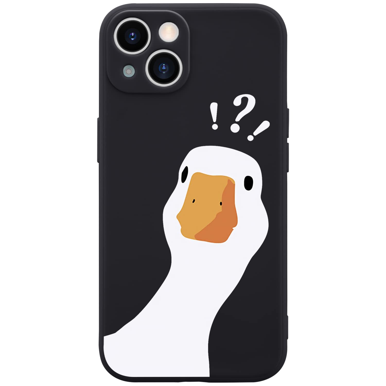 Wihytec Funny Duck Phone Case for iPhone 14 Pro Max Duck Case Cover Liquid Silicone Soft Gel Rubber Anti-Scratch Girly Women Pho