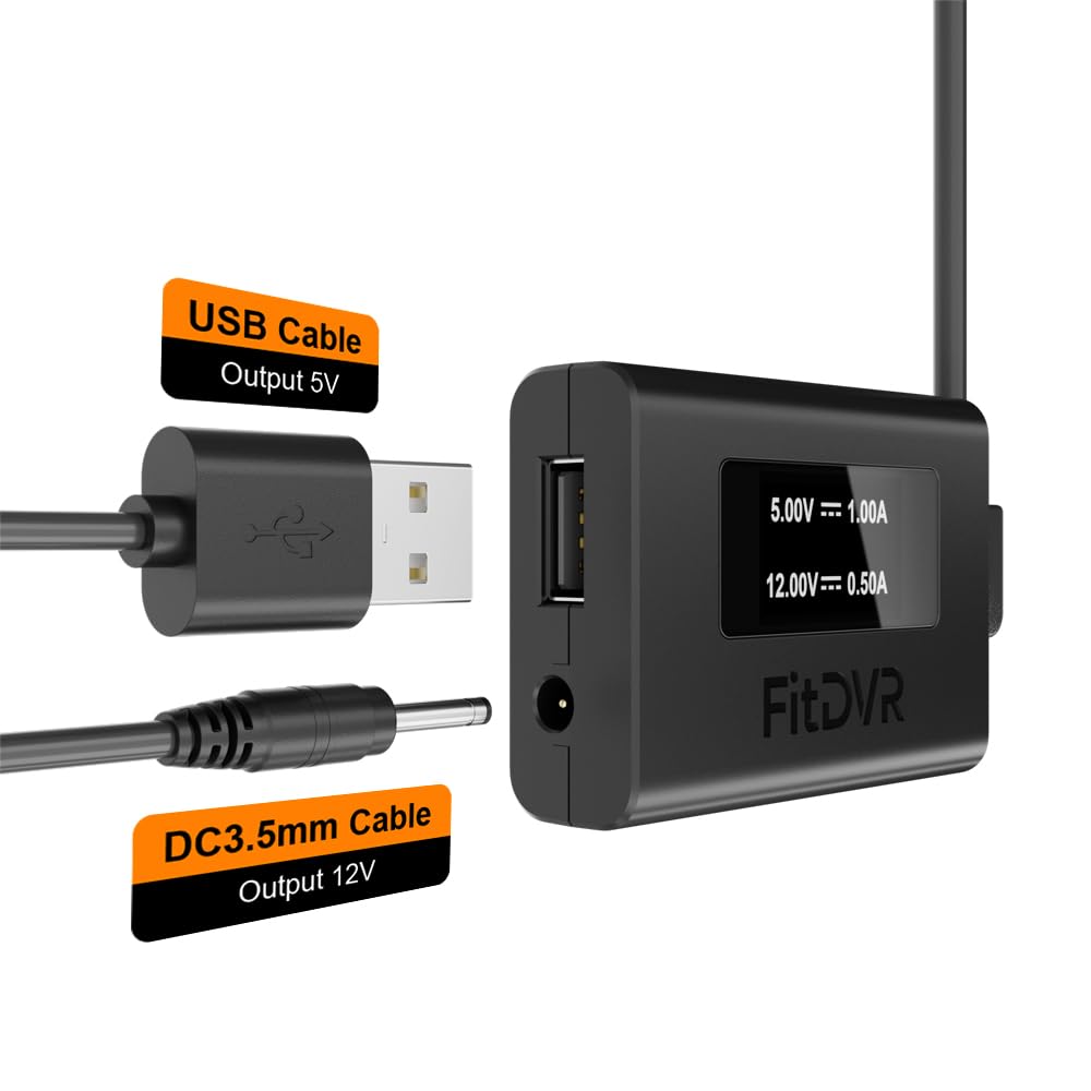 D315 Adapter FitDVR Dash Camera Power Adapter (D3-015) - 3-Pin USB Power Source for ...