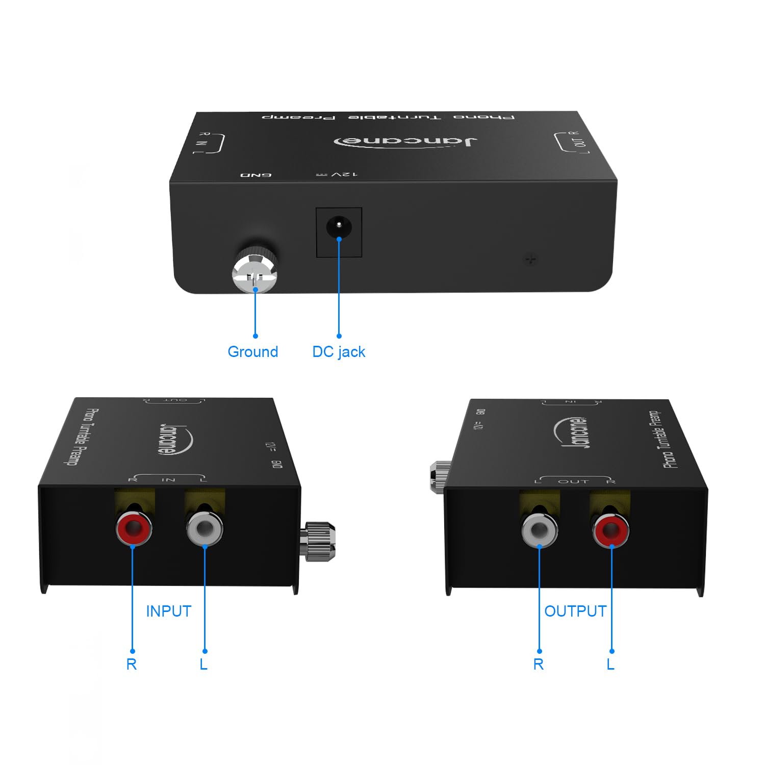 Phono Turntable Preamp, Phonograph Preamplifier With Rca Input, Rca/Trs Output, Phono Preamp For Turntable Record Play With 12 V