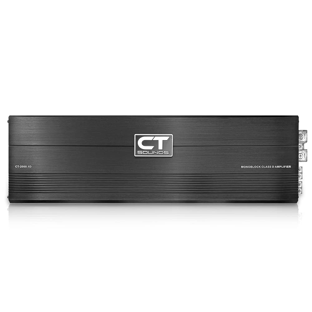 Ct Sounds Ct 2000.1D Compact Class D Car Audio Monoblock Amplifier, 2000 Watts Rms