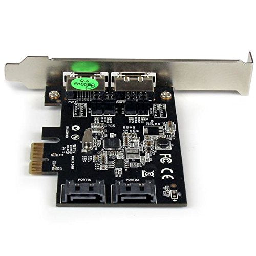 Startech.Com 2 Port Pci Express Sata 6 Gbps Esata Controller Card   Dual Port Pcie Sata Iii Card   2 Int/2 Ext   Sata Iii 6Gbps