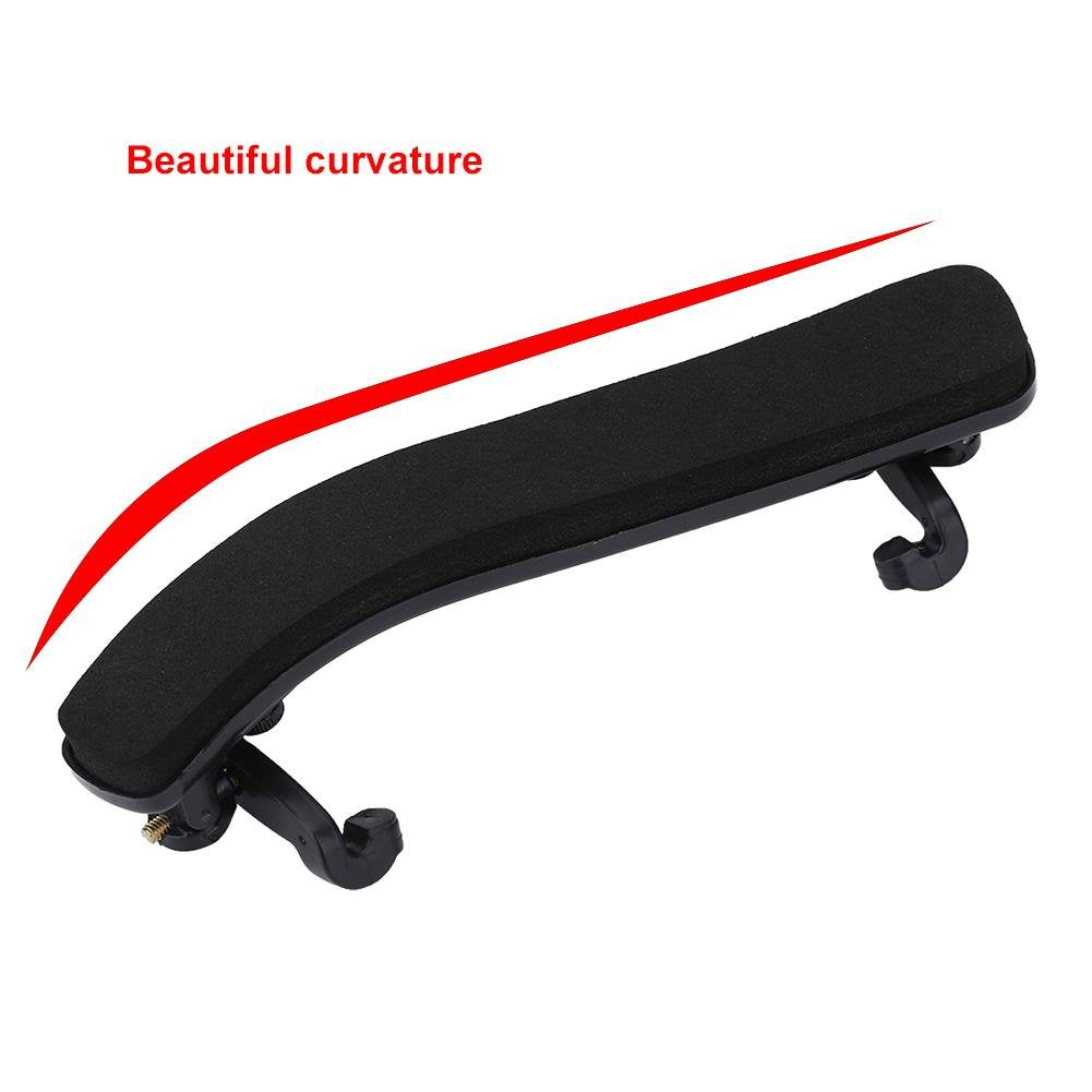 Maxmartt Violin Shoulder Rest For 3/4 4/4 Violin Adjustable Feet Black Soft Foam Pad Rubber Violin Shoulder Rest Pad Holder