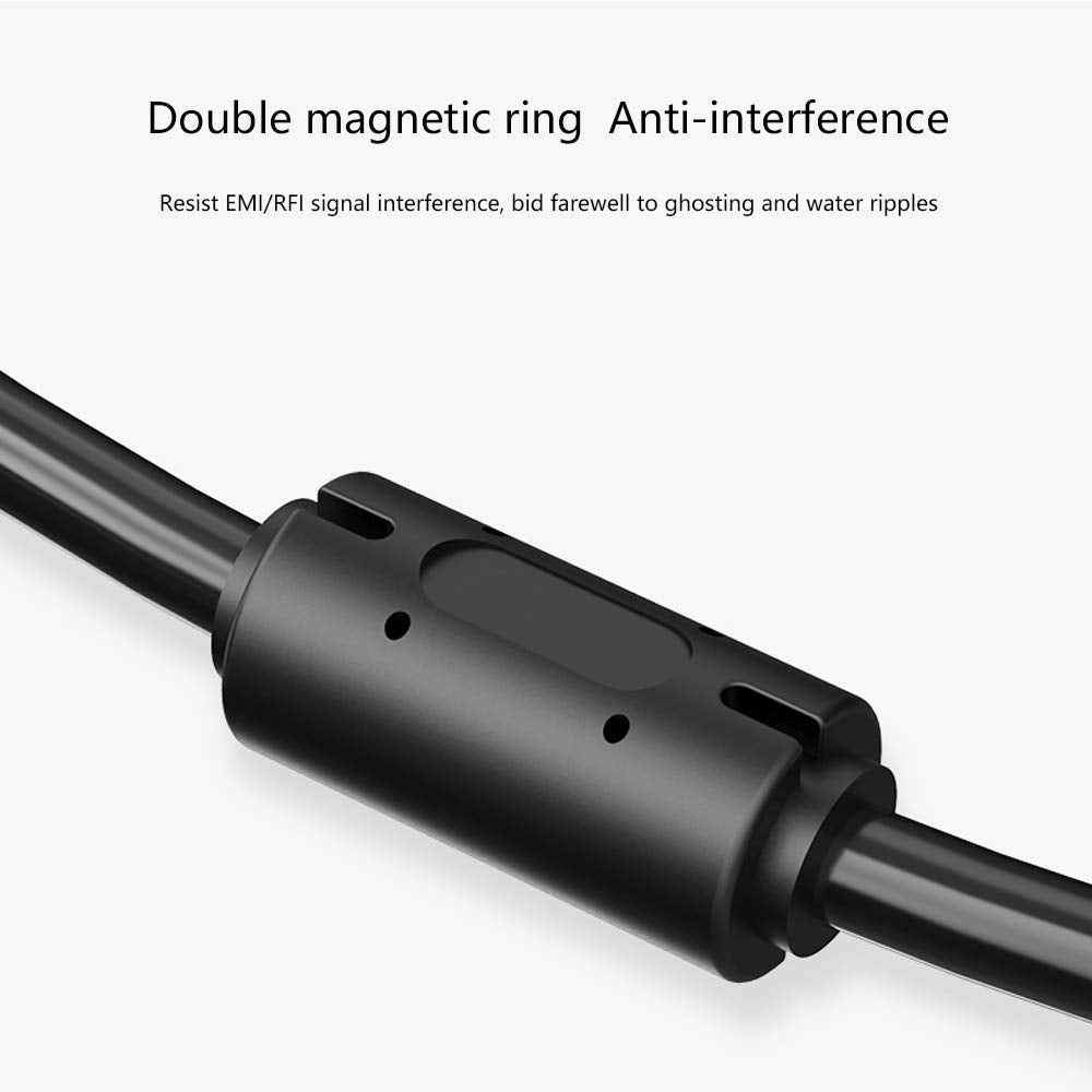 Tainston Vga To Vga Cable Hd15 Monitor Cable With Ferrites Male To Male 25 Feet