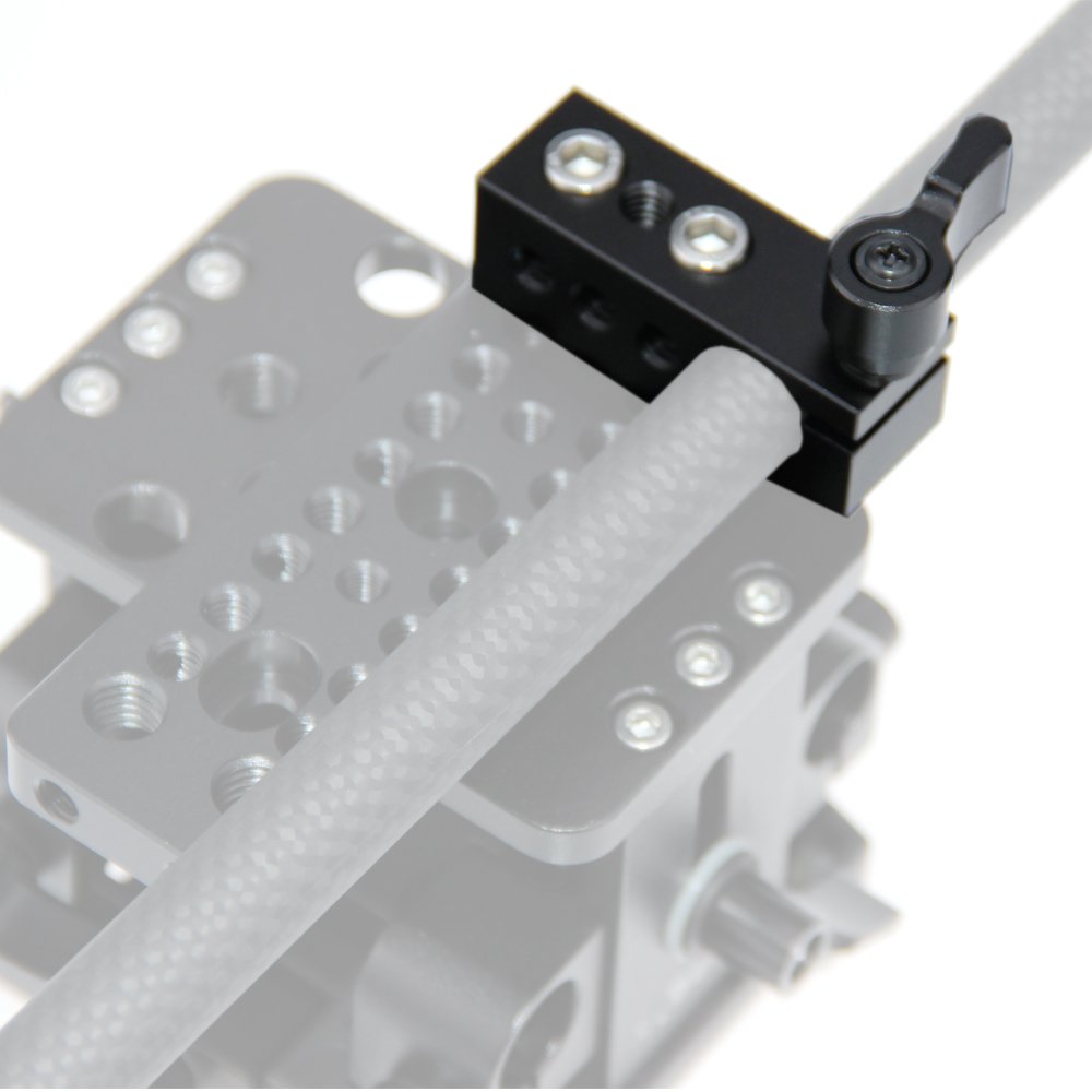 Camvate 1/4'' Thread 15Mm Rod Clamp For Slr Camera Support Rig Monitor Led Handle Grip   1094