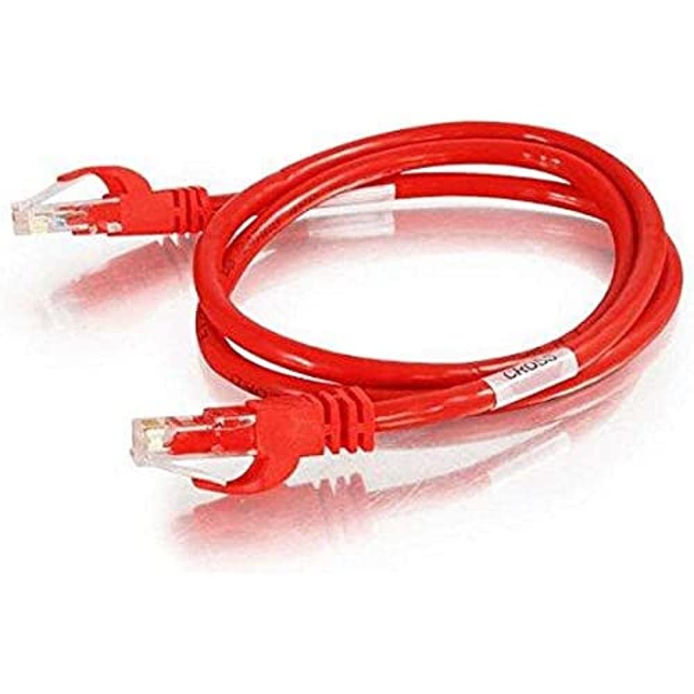 C2G/ Cables To Go Legrand   C2G Cat6 Crossover Patch Cable, Snagless Unshielded Cat6 Patch Cable, Red Crossover Ethernet Cable,