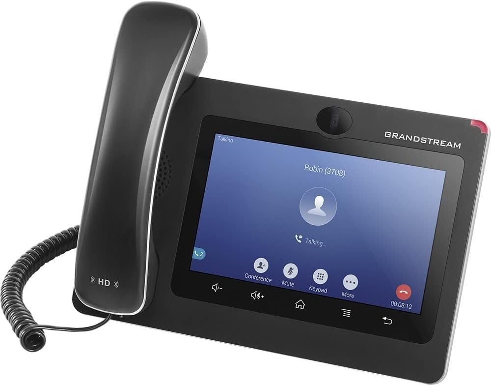 Grandstream Gxv3370 Ip Video Phone | 16 Lines, 16 Sip Accounts | 7-Inch Color Touch Screen | 802.11N Wi-Fi | Dual-Port Gigabit E