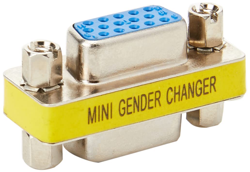 Startech.Com Slimline Vga Hd15 Gender Changer   F/F   Hd15 Gender Changer   Vga Coupler   Vga Gender Changer (Gc15Hsf)