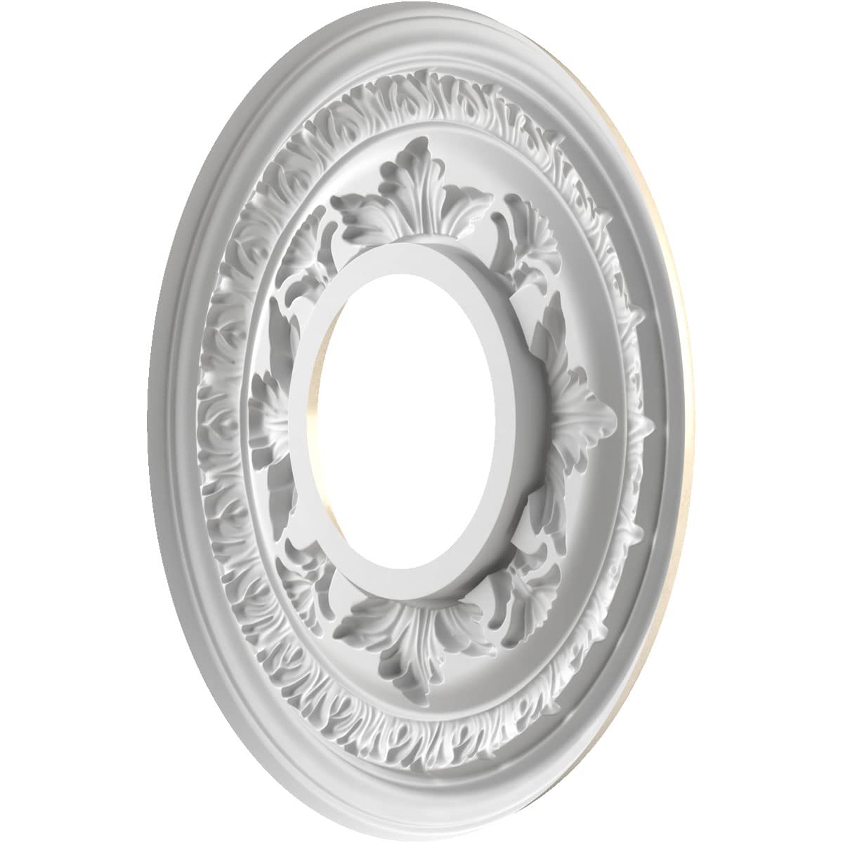 Ekena Millwork Cmp10Baepe Baltimore Thermoformed Pvc Ceiling Medallion (Fits Canopies Up To 4 1/4''), 10''Od X 3 1/2''Id X 3/4''