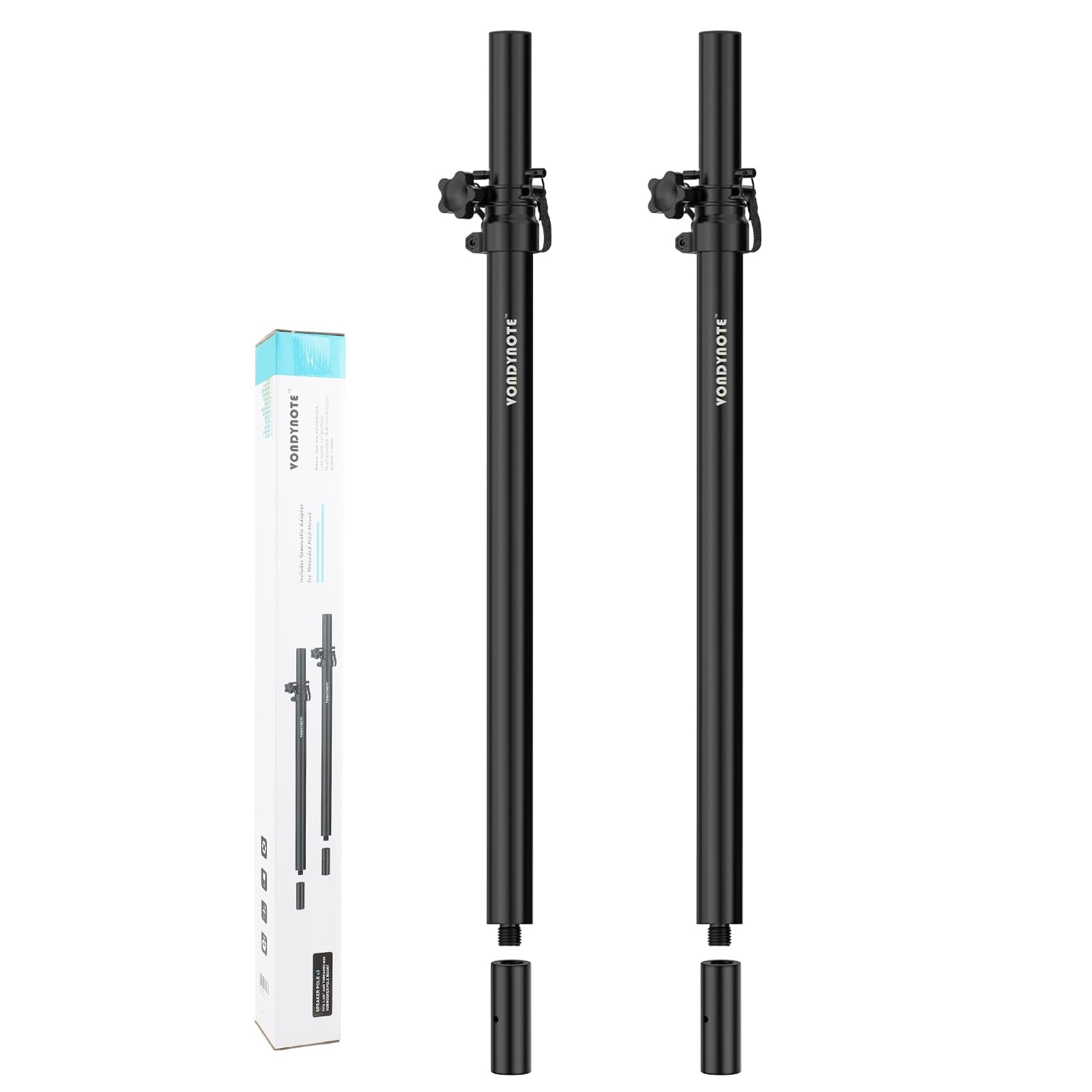 Vondynote Set of 2 Speaker Pole for Subwoofer Height Adjustable Fits M20 Threaded Mount and 35mm Mount Speaker Extender with M20