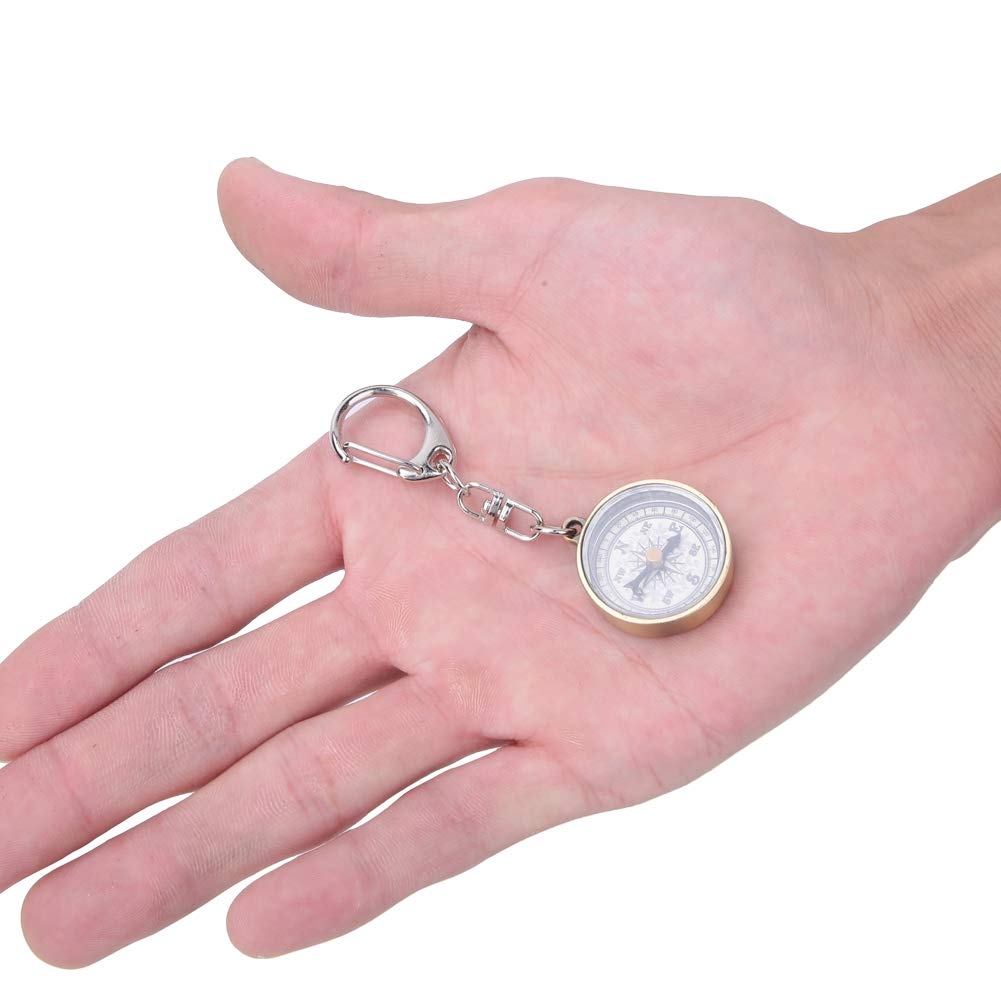 Keychain Compass, Pack Of 2 Vintage Style Zinc Alloy Pocket Compass Navigation Tool For Outdoor Camping Hiking