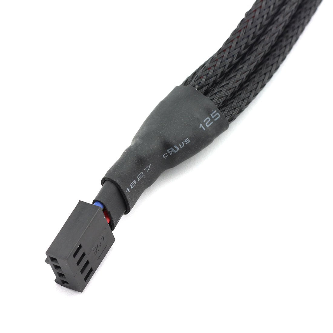 Dzs Elec 4Pin 1 To 4 Ways Pwm Fan Splitter Cable Black Sleeved Fan Power Extension Cable 4Pin Female To 4X 4Pin Male 27Cm/10.5 I