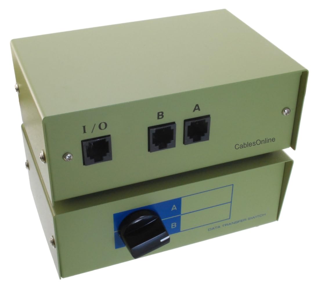 Cablesonline 2 Way A/B Rj45 Metal Rotary Manual Switch Box (Sb 034)