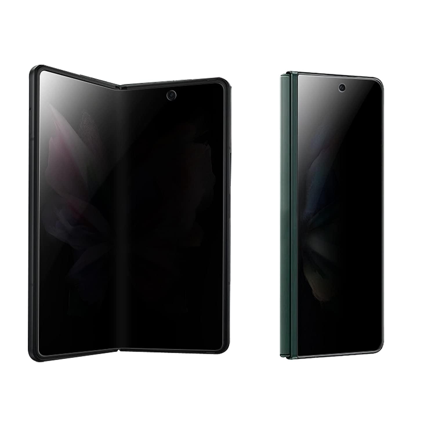 Aherlcg (1 Set 2 Pcs) Privacy Screen Protector Designed For Galaxy Z Fold 3, 1Pcs Outside(Front) +1Pcs Inner Anti Spy Soft Anti 