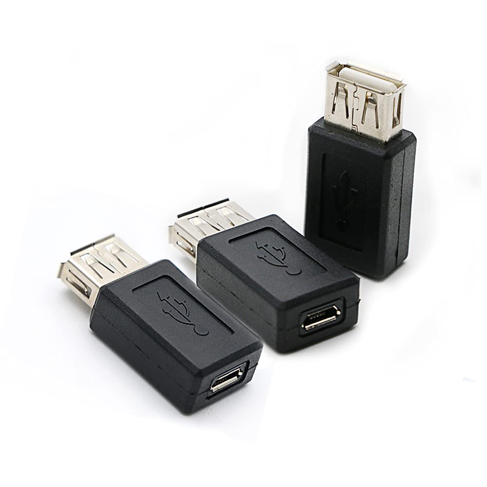 Rgzhihuifz 3 Pack Usb 2.0 A Female To Usb Micro Female Adapter Converter