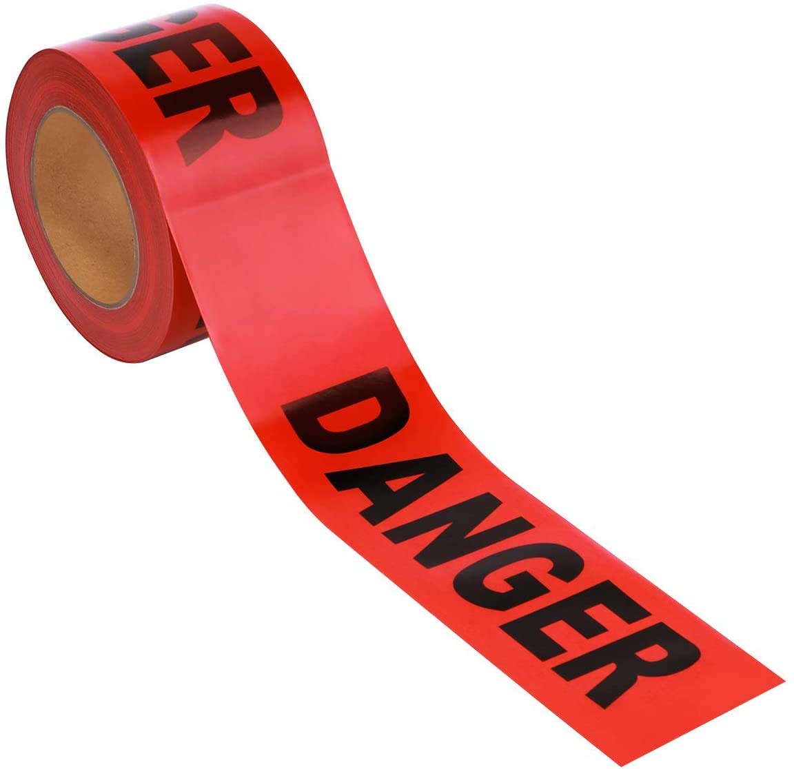 PS DIREcT PRODUcTS: Heavy Duty Danger Tape - 3 inch x 1000 feet - Stark Red wBold Black Legend for Best Readability - Maximum Vi