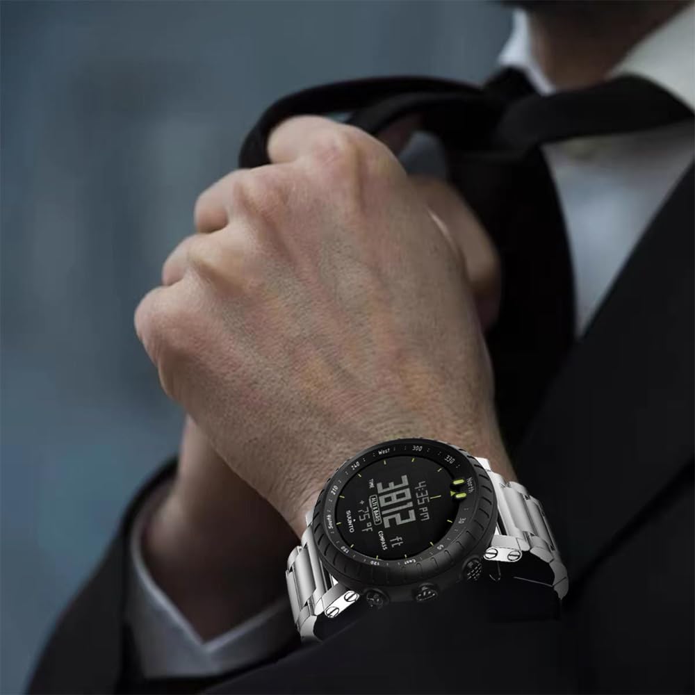 Synsing Titanium Band Compatible For Suunto Core, Titanium Metal Strap Replacement Wristbands With Secure Buckle Compatible For